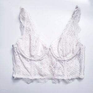 Victoria's Secret Dream Angels White Lace Demi Bra 34B